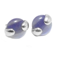 Aros de Plata nácar violeta 10mm