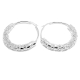 Aros argolla popcorn 50mm de acero blanco