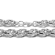 PACK x10 Cadena rolo triple 9mm 45cm de acero blanco