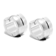PACK x6 Aros cubanos lisos de acero blanco
