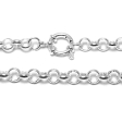 Cadena rolo 8mm 45cm con cierre marinero de acero blanco