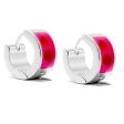 Aros cubanos esmaltados de acero blanco
