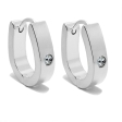 PACK x6 Aros cubanos ovalados con cubic blanco de acero blanco