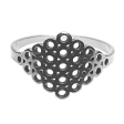 Anillo puntos calado de acero quirúrgico