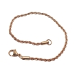 Pulsera turbillon 3mm 19cm de acero quirúrgico rosé