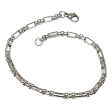 Pulsera Rolo Cuadrada Long 4mm x 19cm de Acero Quirúrgico