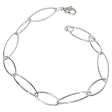 Pulsera eslabón Oval 7mm x 19cm de Acero Blanco