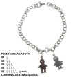 Pulsera Rolo 6mm x 20cm con Dijes Nenes y/o Nenas Grandes Personalizable de Acero Quirúrgico