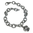 Pulsera Espejito 8mm x 20cm con dije Corona de Acero Quirúrgico