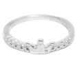 Anillo de Plata tramado corona calada