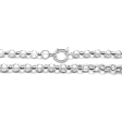 Cadena rolo 6mm 60cm con cierre marinero de acero blanco