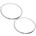 PACK de 3 pares de Aros argolla tramada 60mm de acero blanco -OFERTA-