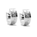 PACK de 6 pares de Aros cubanos con guarda de acero blanco -OFERTA-