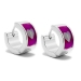 PACK de 6 pares de Aros cubanos esmaltados de acero blanco -OFERTA-