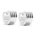 PACK de 6 pares de Aros cubanos tramados de acero blanco -OFERTA-