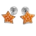 Abridores estrella con microperlas ambar de acero quirurgico -OFERTA-