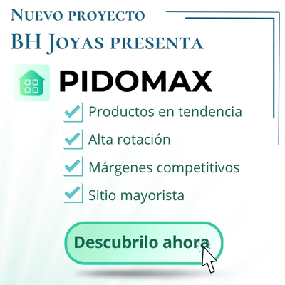 Nuevo sitio mayorista Pidomax by BH Joyas