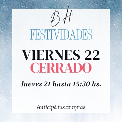 CERRADO FESTIVIDADES_ MAYORISTA DE ACERO BH JOYAS
